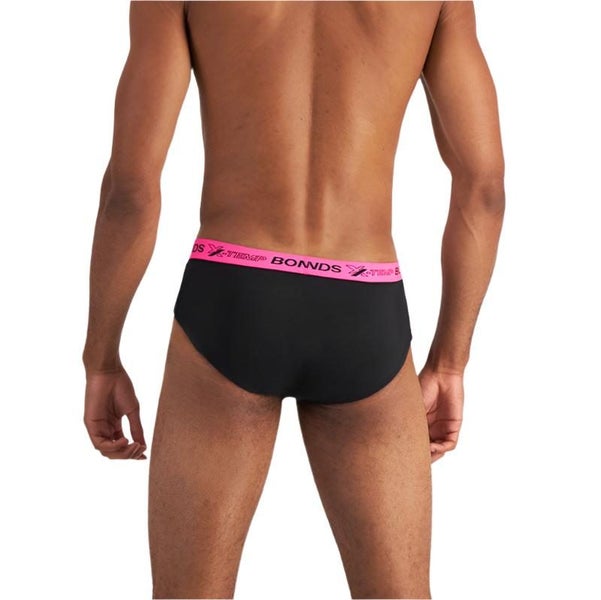 Bonds Men's Underwear X-Temp Brief 4 Pack - Black Carousel 4