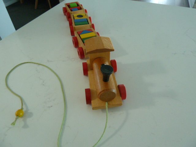 Wooden Pull Along Train Carousel 4