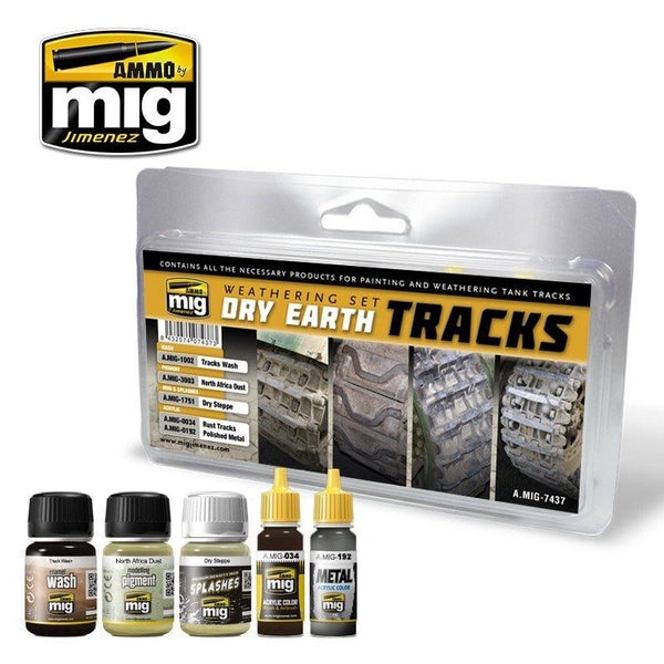 AMMO by Mig Jimenez A.MIG-7437 DRY EARTH TRACKS Carousel 1