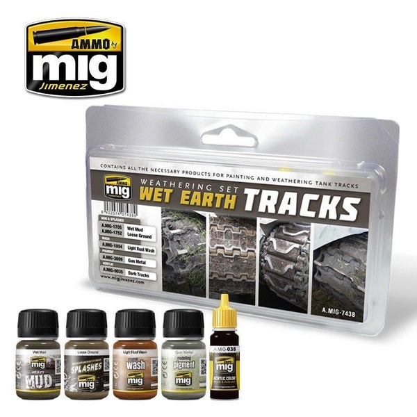 AMMO by Mig Jimenez A.MIG-7438 WET EARTH TRACKS Carousel 1