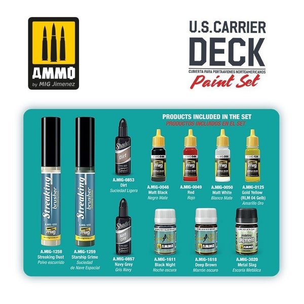 AMMO by Mig Jimenez A.MIG-7457 U.S. Carrier Deck Paint Set Carousel 2