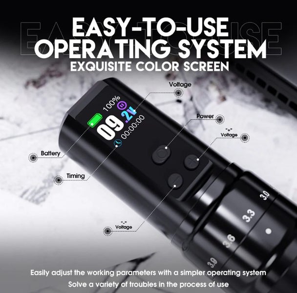 Mast Fold 2 Pro Wireless Tattoo Pen Machine 2 Replaceable Batteries Carousel 7