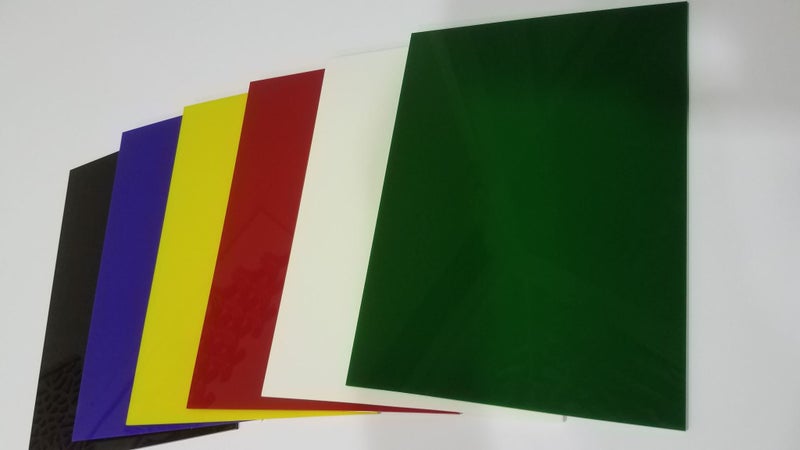 Acrylic perspex plastic any size colours and tints - full sheet 3mm thick Carousel 2