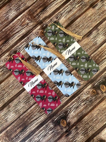 CUSTOM PERSONALISED BOOKMARK ~ Piwakawaka design Carousel 8