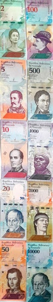 VENEZUELA 2016-18 Set of 10 animals, birds, monkey, eagle, frog banknotes UNC Carousel 2