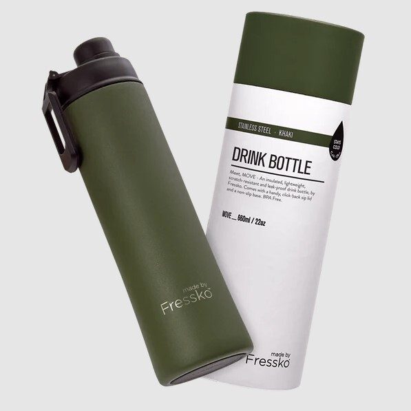 Fressko MOVE Insulated Bottle 660ml - Khaki Carousel 1