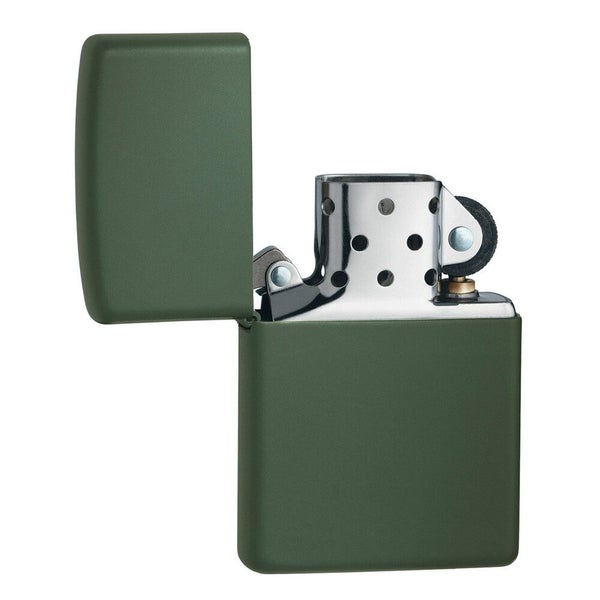 Zippo Lighter - Green Matte Carousel 2