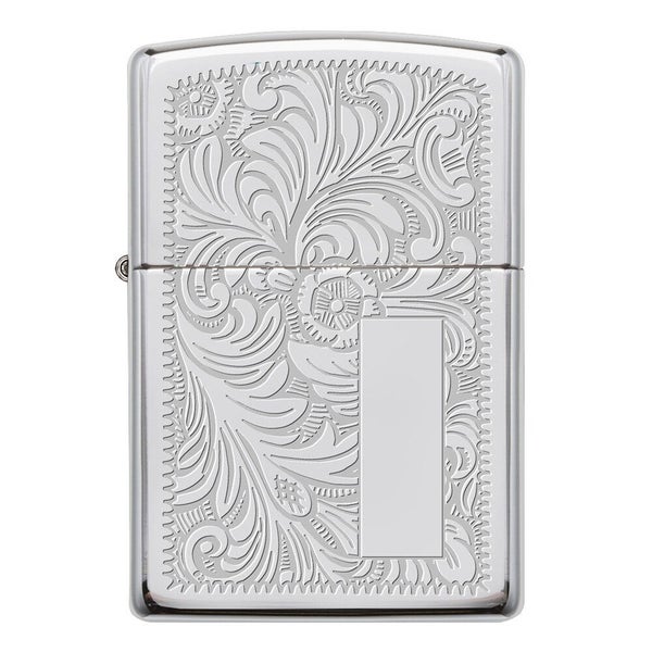 Zippo Lighter - Venetian High Polish Chrome Carousel 1