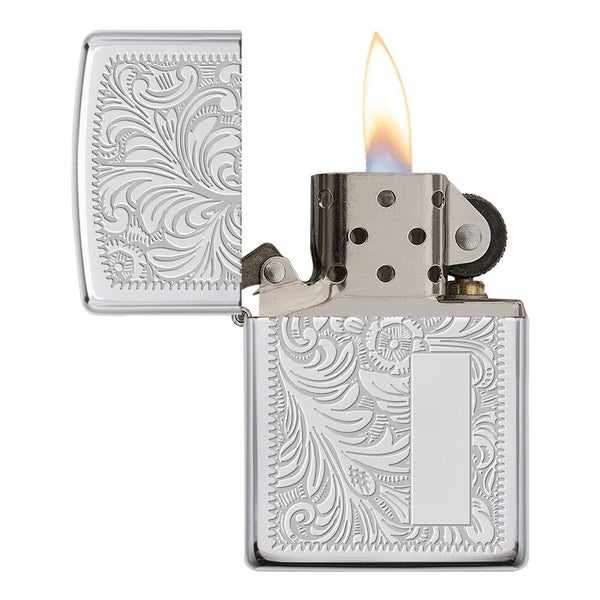 Zippo Lighter - Venetian High Polish Chrome Carousel 2