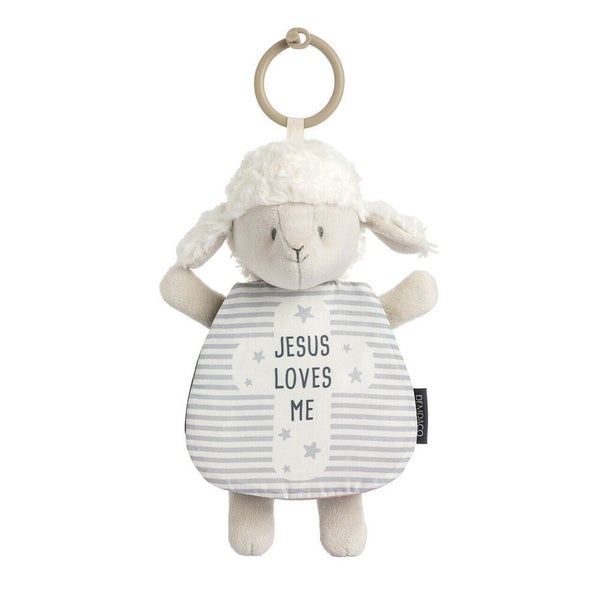 Demdaco Baby - Stroller Clip Pink Jesus Loves Me Lamb Carousel 1