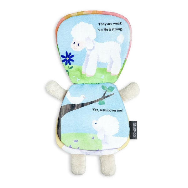 Demdaco Baby - Stroller Clip Pink Jesus Loves Me Lamb Carousel 2