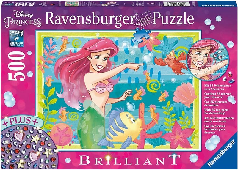Ravensburger Puzzle 500pc - Ariels Underwater Paradise Carousel 1