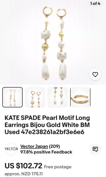 Kate Spade asymmetric pearl earrings - brand new Carousel 12