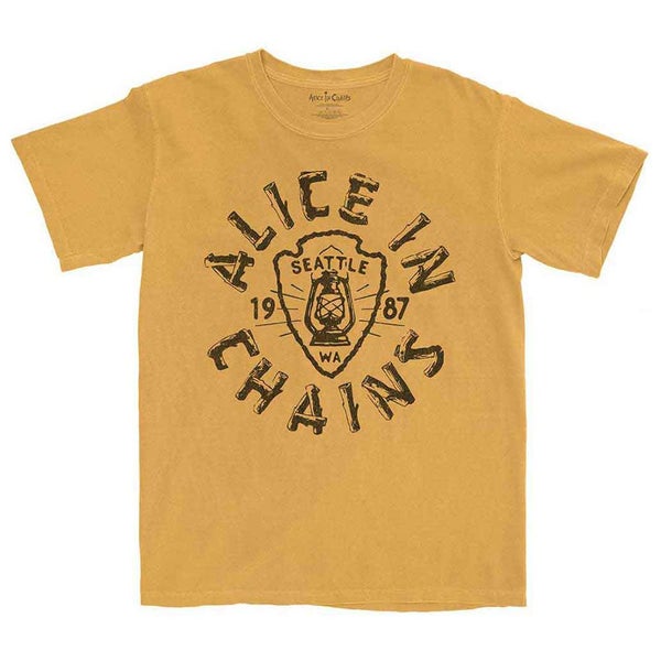 Alice In Chains T Shirt Lantern Band Logo new Official Unisex Yellow Carousel 2