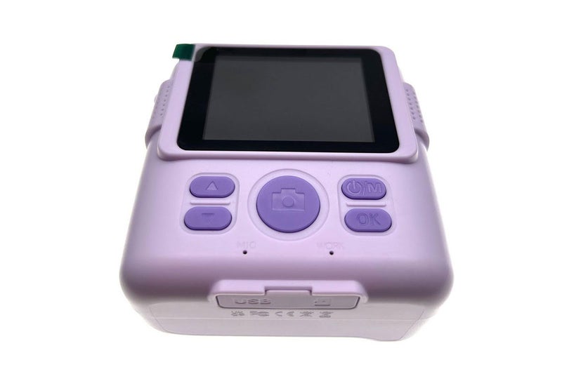 Instant Print Camera for Kids Zero Ink Print Photo Camera with 32G TF Card-Purpl Carousel 4