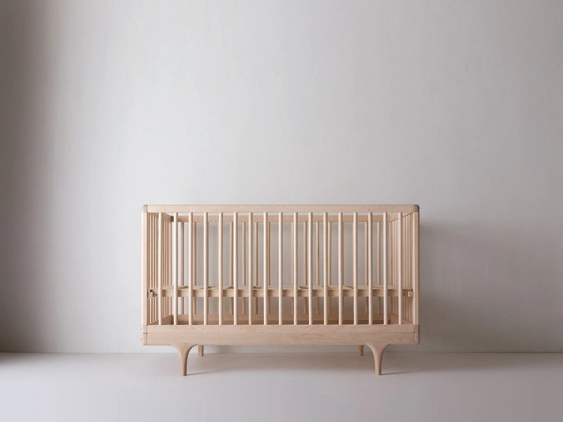 Nature Baby Kalon Caravan Convertable Crib Cot - Raw Ash Wood Oiled Finish Carousel 2