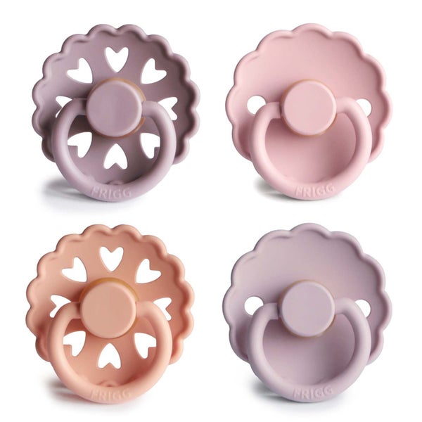 Frigg: Silicone Pacifiers 4 Pack - Sunset Bliss (0-6 months) Carousel 1