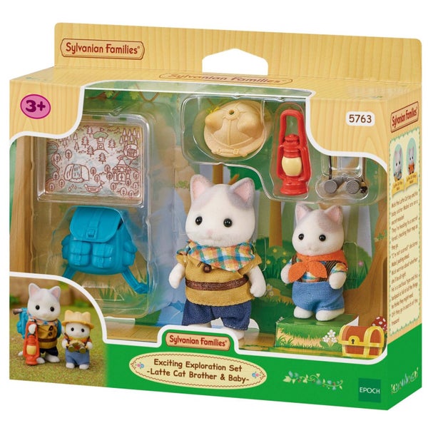 Sylvanian Families: Exciting Exploration Set - Latte Cat Brother & Baby Carousel 1