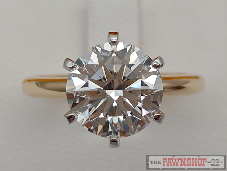 3.02ct TDW Laboratory-Grown Diamond Solitaire Ring in 18ct Yellow Gold $12,900 Carousel 2