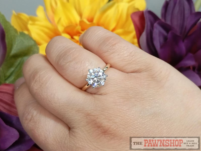 3.02ct TDW Laboratory-Grown Diamond Solitaire Ring in 18ct Yellow Gold $12,900 Carousel 1