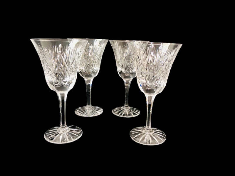 Royal Brierley -Crystal Wine Glasses x 4 (19134)629823237521931128