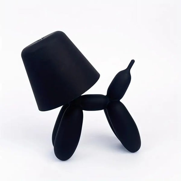 1pc Modern Balloon Dog LED Table Lamp - Black Carousel 1