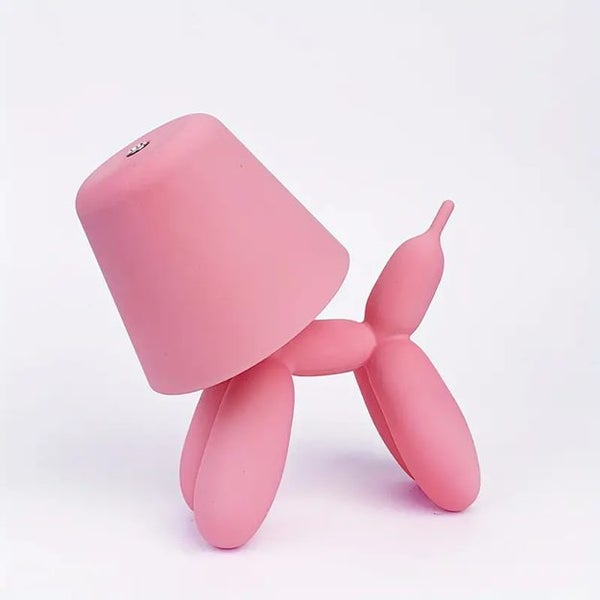 1pc Modern Balloon Dog LED Table Lamp - PINK Carousel 1