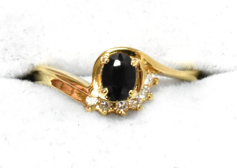 $1,800 18ct Sapphire & Diamond Ring Size O Carousel 2