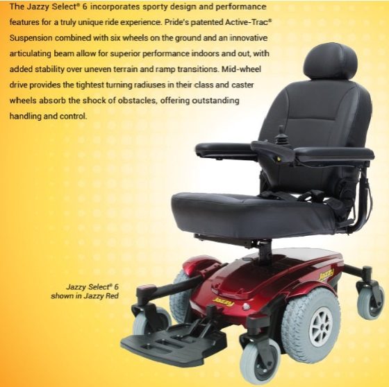 Pride Jazzy® Select 6 Power Chair Carousel 3
