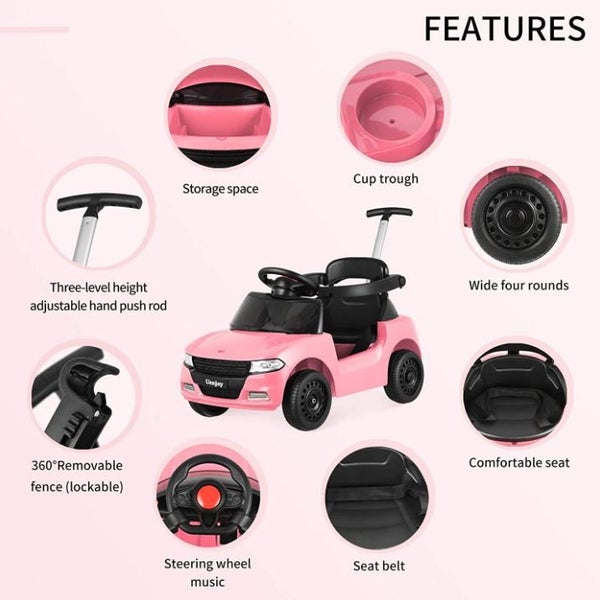 Ride on Walker Car CH9958 Pink Carousel 3