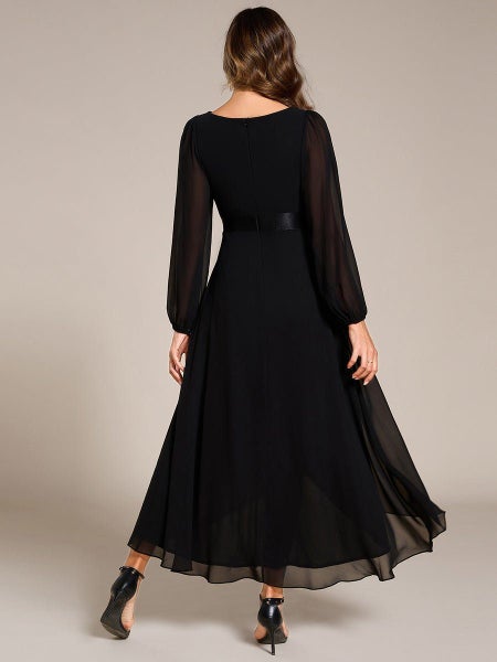 Romany Black Plus Size Evening gown with Sleeves s30+ Express NZ Wide63620615479297111