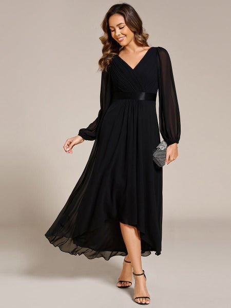 Romany Black Plus Size Evening gown with Sleeves s30+ Express NZ Wide63620615479297113