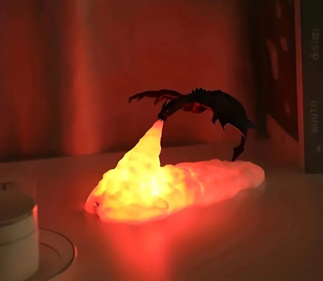 3D Fire Dragon Night Light Carousel 1