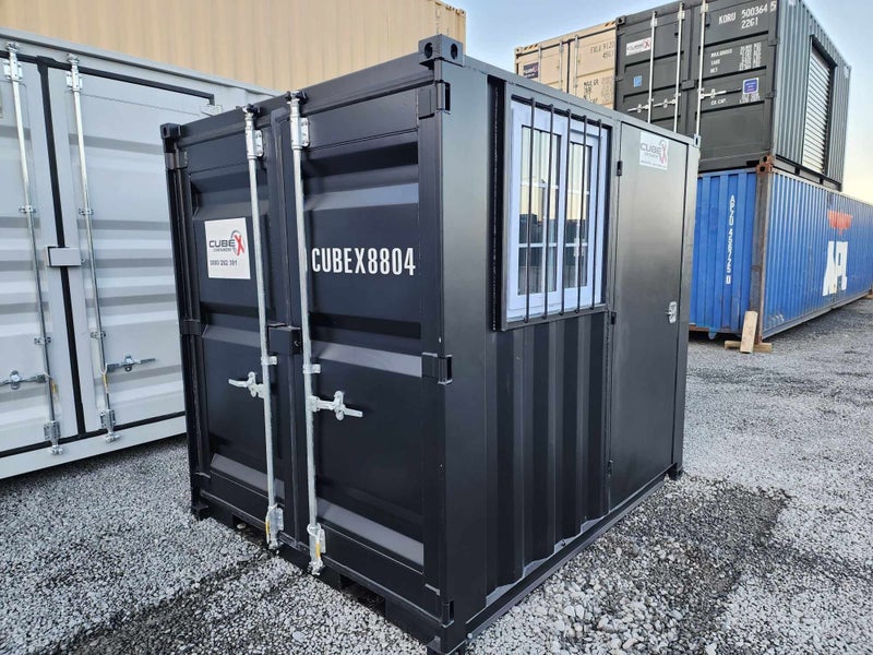8ft Black Office container (Christchurch)628647378647051110