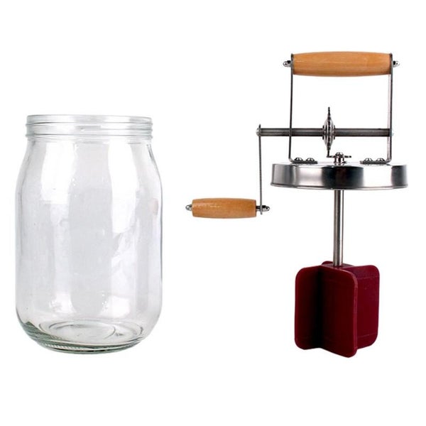 Homemade Churner Manual Butter Maker Food Mixer Glass+silicone 1000ml/1500ml ... Carousel 2