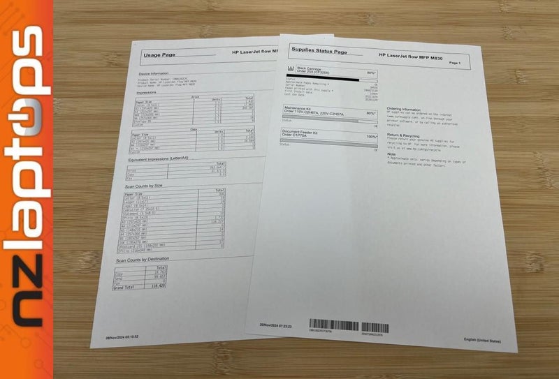 HP LaserJet Flow MFP M830 A4 A3 Printer incl Toner Carousel 8