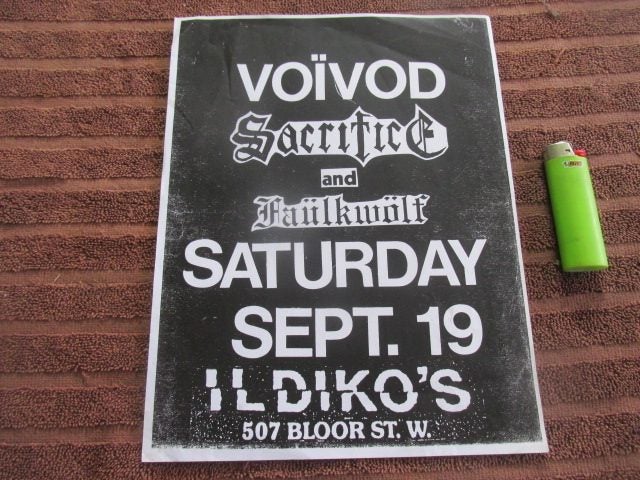 ORIGINAL 1980'S THRASH FLYER! VOIVOD, SACRIFICE ETC! Carousel 1