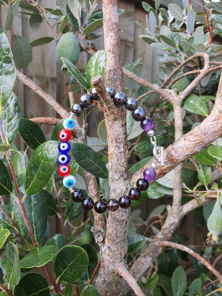 EVIL EYE PROTECTION BRACELET (ONE of a KIND) #REIKI INFUSED# NZ MADE #UNISEX# Carousel 2