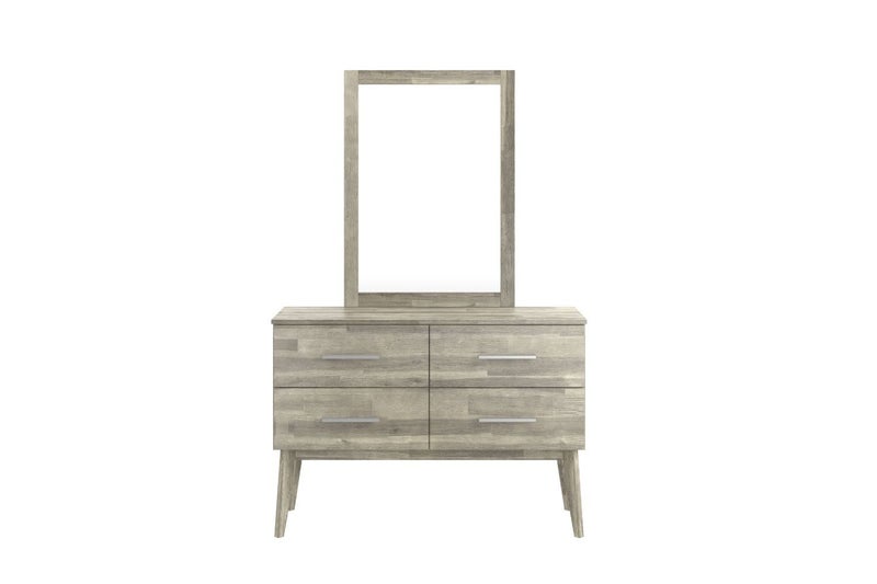 BALLINA 4-Drawer Dresser with Mirror (Solid Acacia Wood) Carousel 2