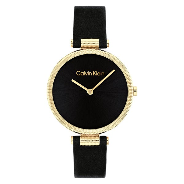 Calvin Klein Black Leather Women's Watch - 25100017 Carousel 1