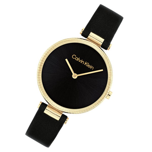 Calvin Klein Black Leather Women's Watch - 25100017 Carousel 2