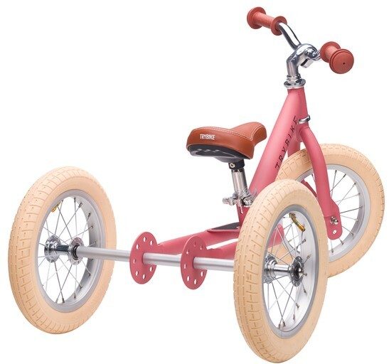 Trybike: 2-In-1 Steel Balance Bike - (Matte Pink / Brown) Carousel 1