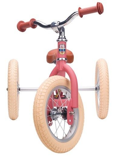 Trybike: 2-In-1 Steel Balance Bike - (Matte Pink / Brown) Carousel 2