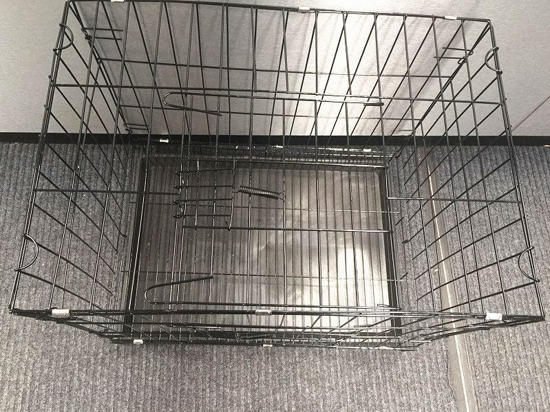 Pet Cage - 50CM Wide Collapsible Metal Pet Cage BLACK Carousel 2