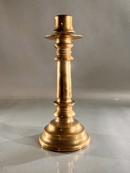 Heavy Solid Brass Candle Holder with Maker's Mark Carousel 1
