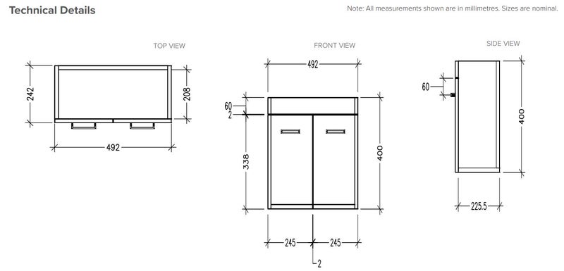 VENICE 510 WALL HUNG IN NORDIC ASH - SAMPLE STOCK Carousel 4