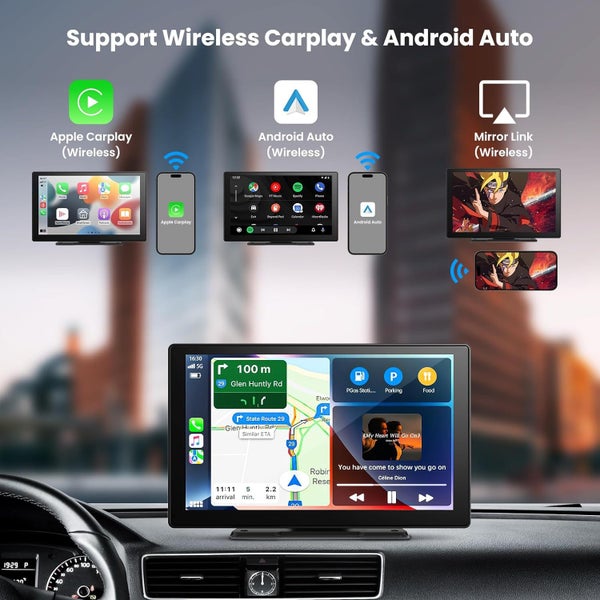 9 Inch Wireless Car Touch Screen Navigation with Apple Carplay & Android Auto Carousel 2