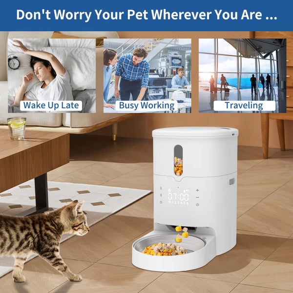 Automatic Pet Feeders for Cats and Dogs, Dry Food Dispenser Carousel 5