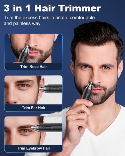 Nose Hair Trimmer for Men, Painless USB Rechargeable Nose Hair Trimmer Carousel 2
