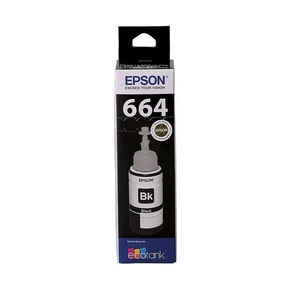 Epson T664 Black EcoTank 664 Ink Toner Bottle C13T664192 Genuine Original Carousel 1
